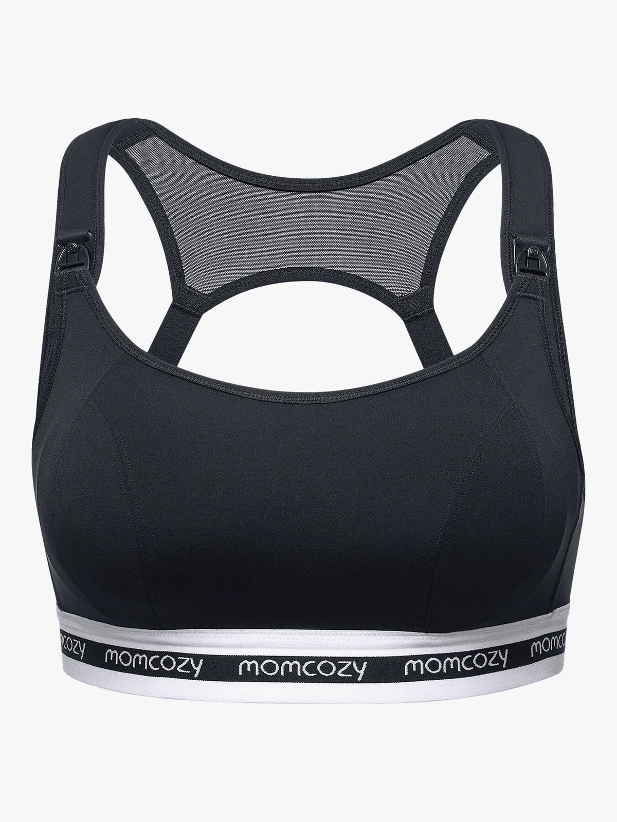 RetailSync:14032 MomCozy Low Impact Sports Nursing Bra Black