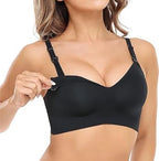 RetailSync:14038 MomCozy Smooth Ultra Soft & Omni Maternity Nursing Bra Black