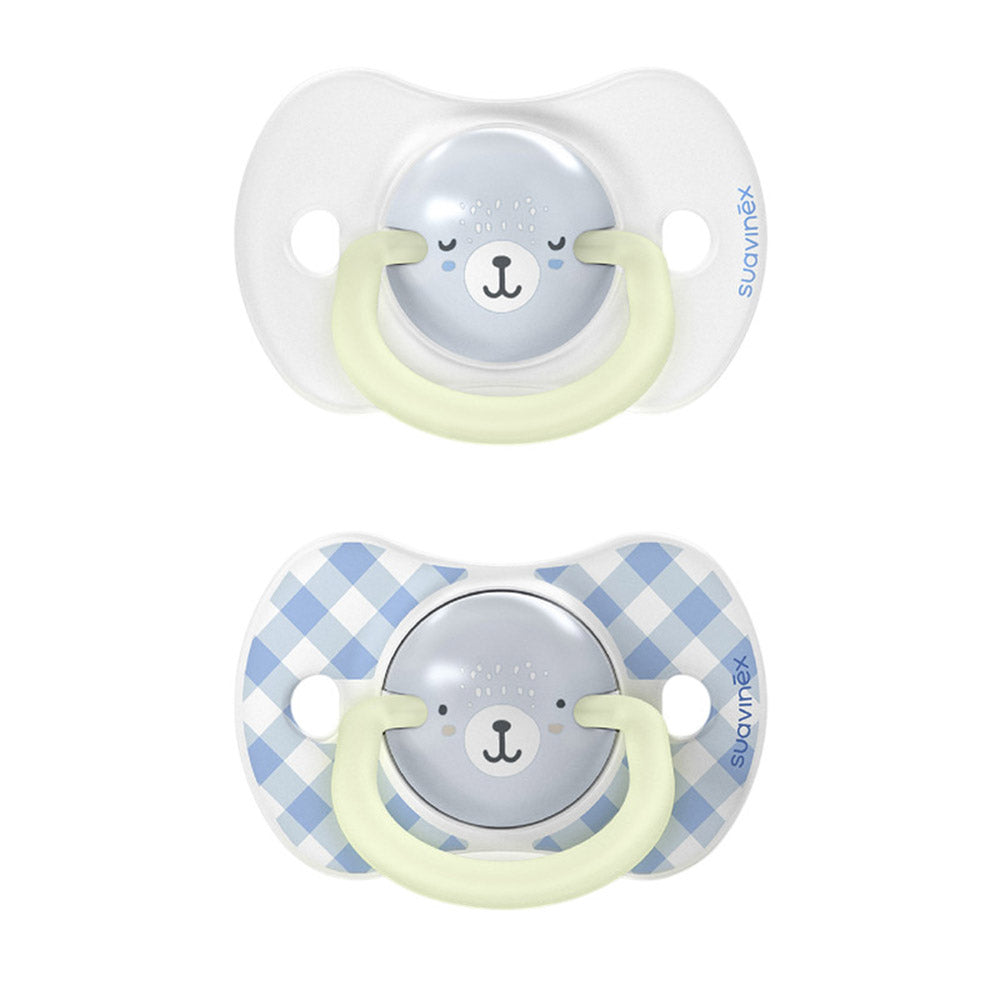 RetailSync:14096 Suavinex Soother Silicone Night/Day 6/18m+ Wild