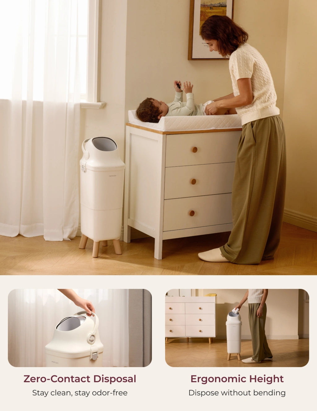RetailSync:14371 MomCozy Triple Seal Nappy Bin