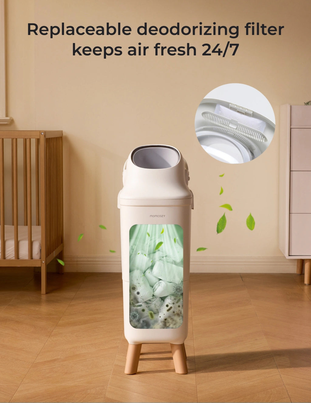 RetailSync:14372 MomCozy Triple Seal Nappy Bin