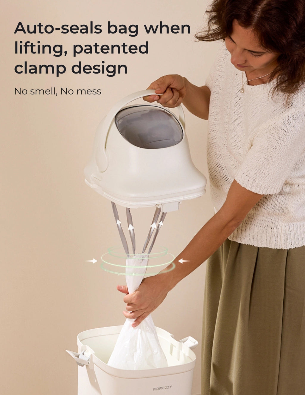 RetailSync:14373 MomCozy Triple Seal Nappy Bin
