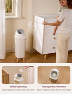 RetailSync:14375 MomCozy Triple Seal Nappy Bin