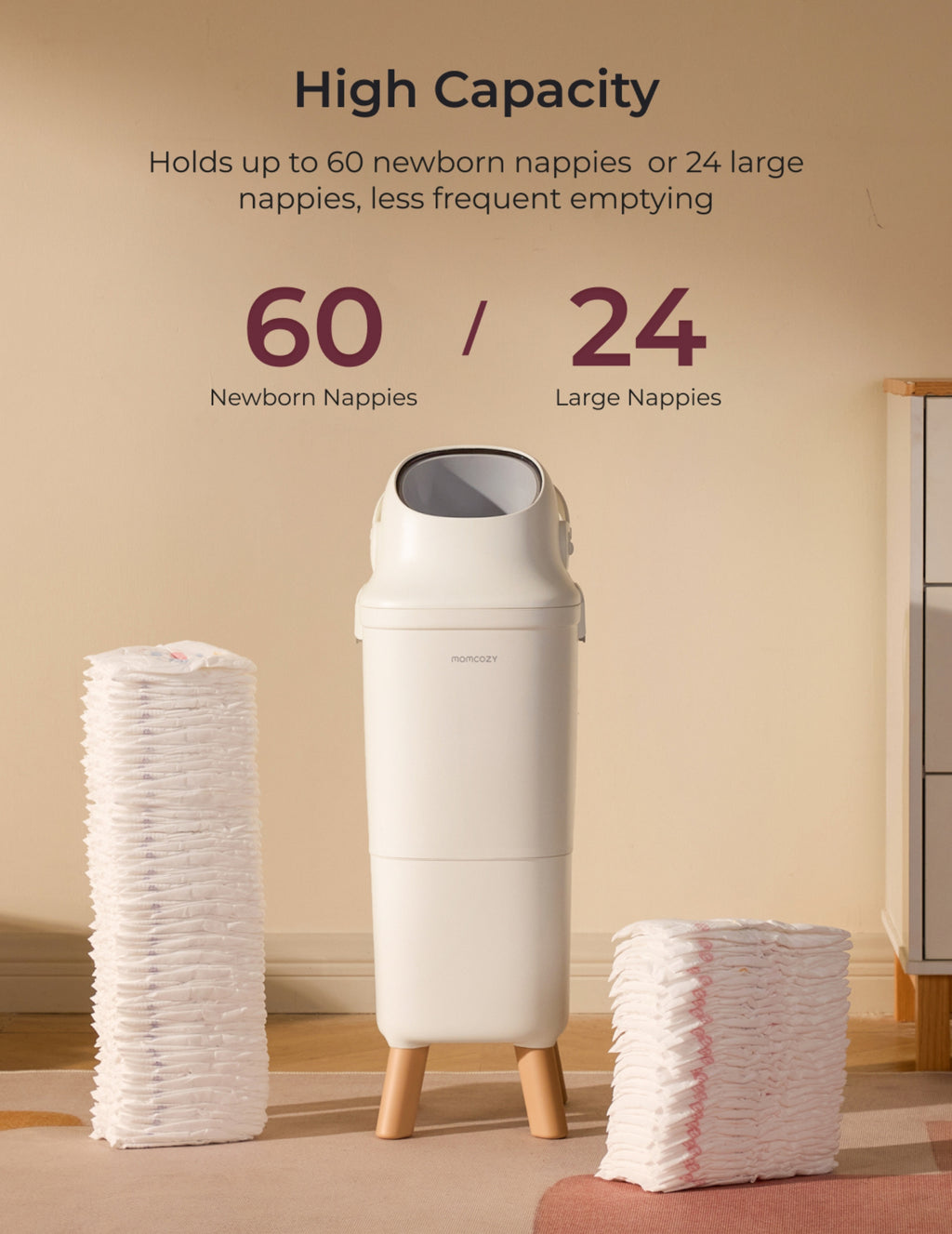 RetailSync:14376 MomCozy Triple Seal Nappy Bin