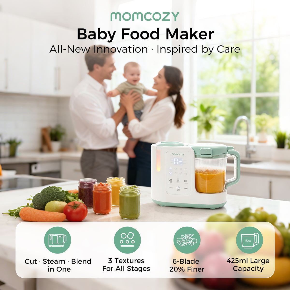 RetailSync:14390 MomCozy Auto Meal Baby Food Maker FM03