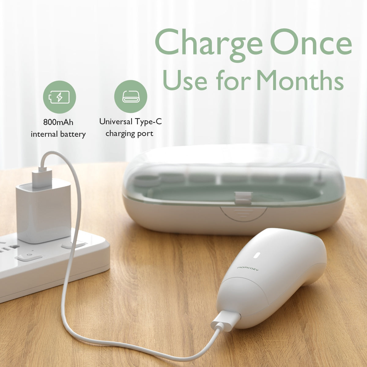 RetailSync:14402 MomCozy Electric Low Noise Baby Nail File