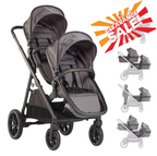 RetailSync:14524 BabyGo DUO Twin Stroller - Seats & Bassinets inc. Adapters