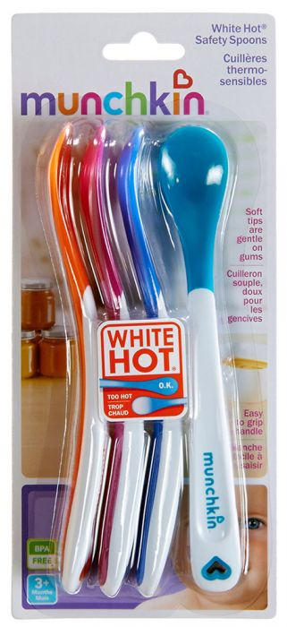 RetailSync:8171 Munchkin White Hot Safety Spoons 4pk 4m+