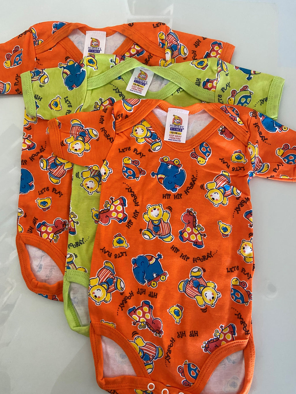 RetailSync:9060 Nursery Time Short Sleeve Vests 3pk
