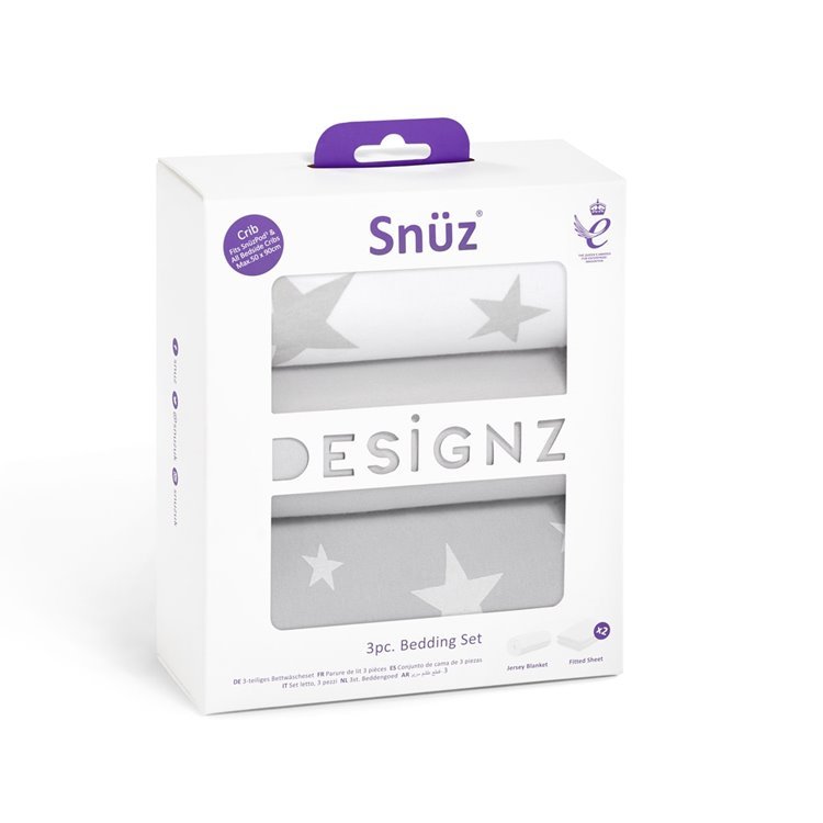 RetailSync:9098 Snuz 3pc Crib Bedding Set 44X80