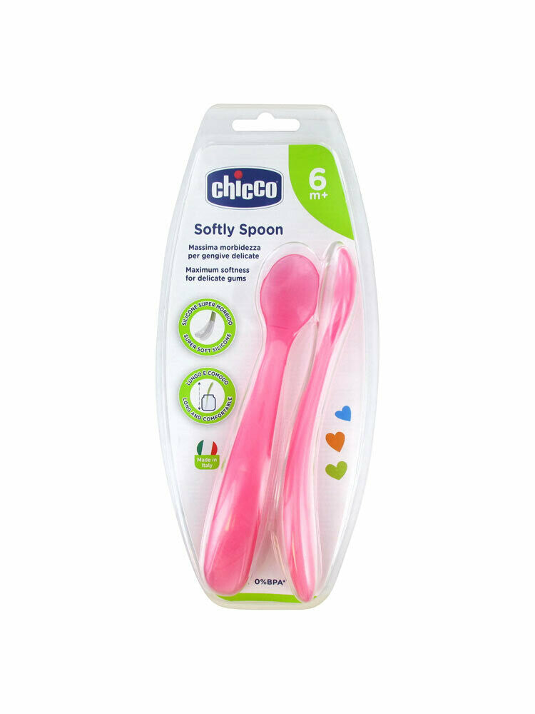 RetailSync:8572 Chicco Soft Silicone Spoon 2pc 6m+