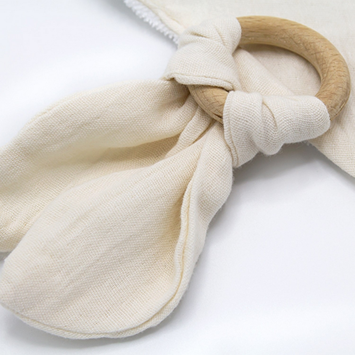 RetailSync:9371 BabyJem Muslin Bib w/Teether