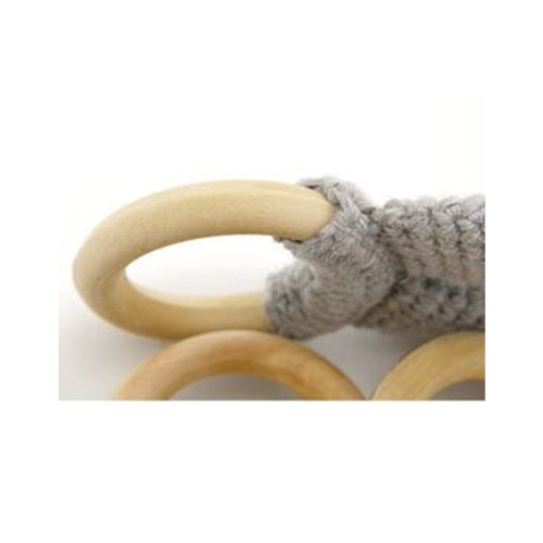 RetailSync:9390 BabyJem Knitted Wooden Teething Ring