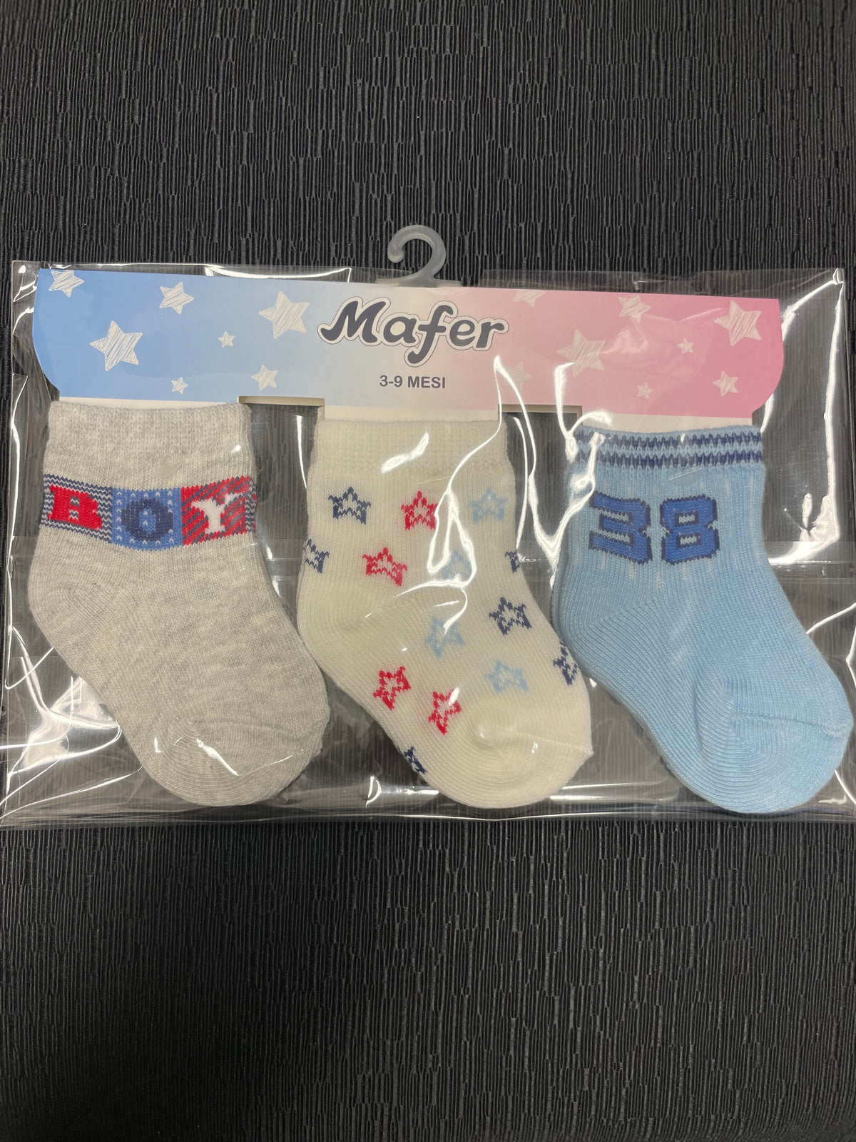 RetailSync:9863 Mafer Baby Socks 3pk