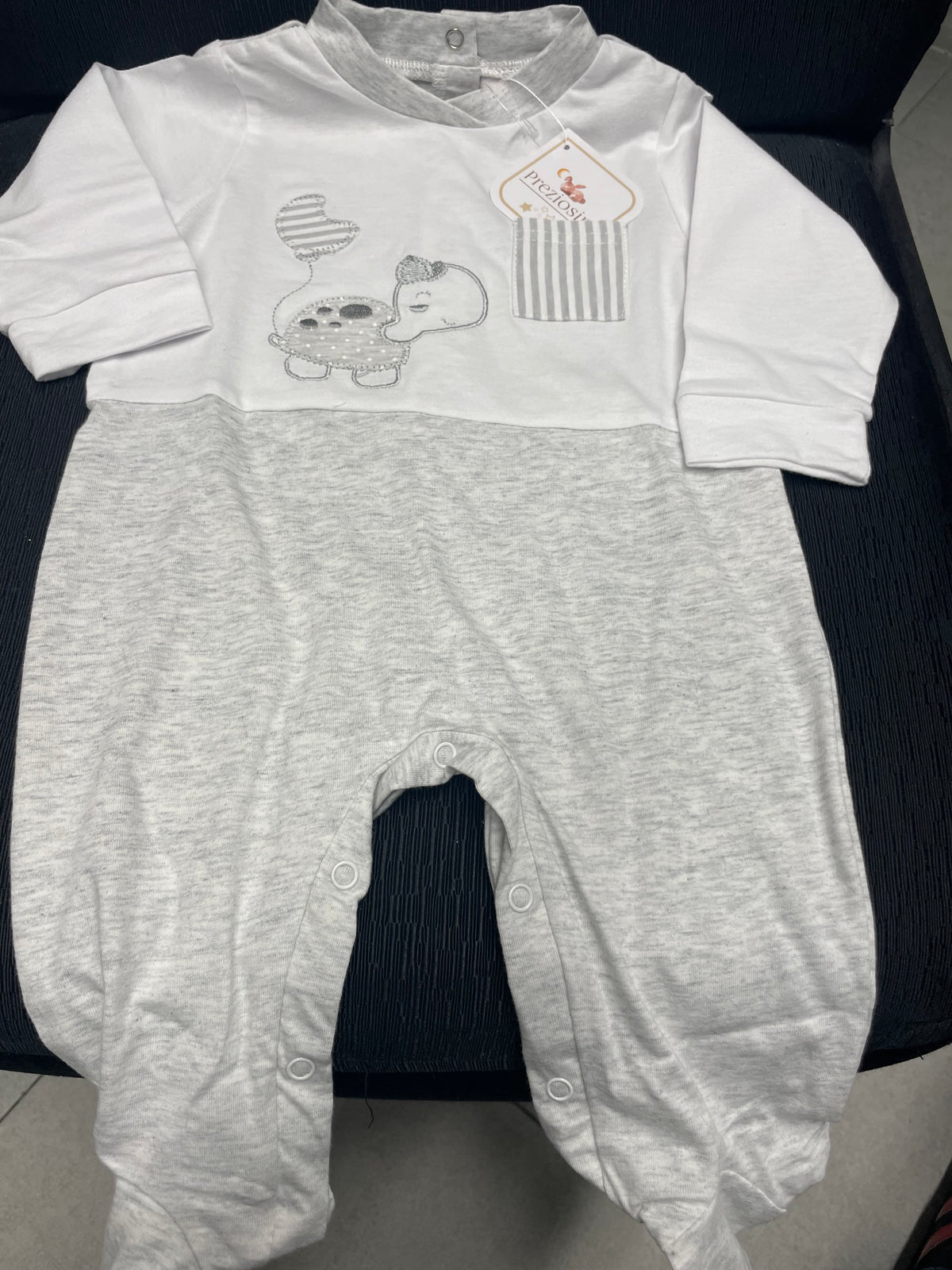 RetailSync:9874 Preziosini Baby 1pc Baby Grow Cotton 6/9