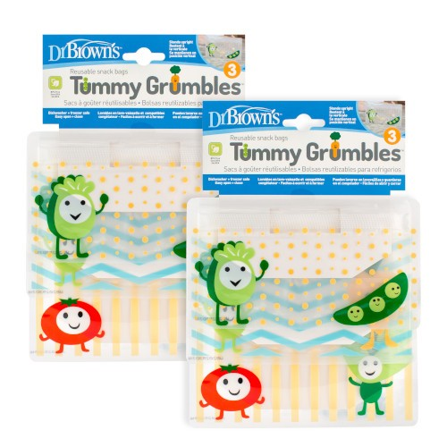 Dr.Brown's Tummy Grumbles - Reusable Snack Bags - 3pk