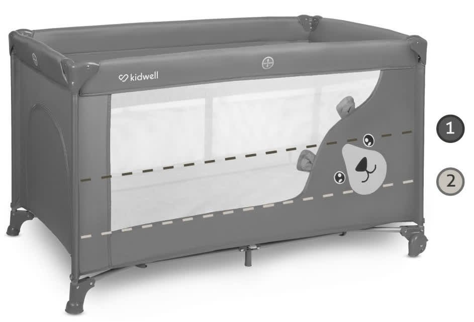 Kidwell Travel Cot Blissy Duo – Grey