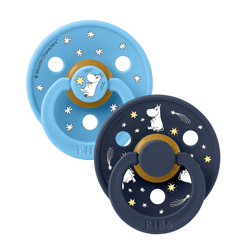 Bibs Colours Soother – Natural Rubber – 2 pack – Size 1 – X Moomin Breeze