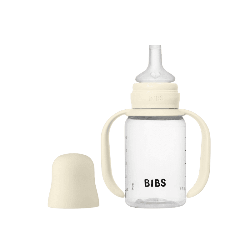 Bibs Baby Sippy Bottle – Silicone – 150ml – Ivory