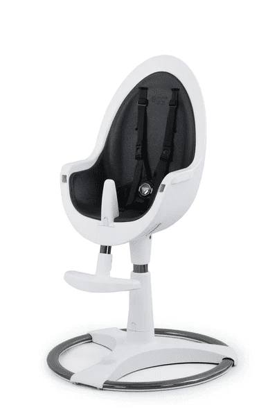 BabyStyle Egg Highchair – White w/ Black Cushion