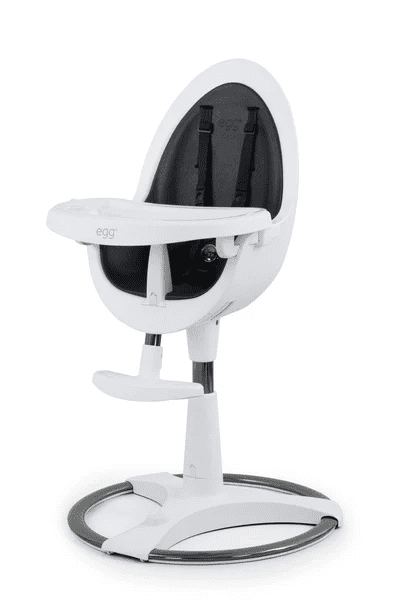 BabyStyle Egg Highchair – White w/ Black Cushion