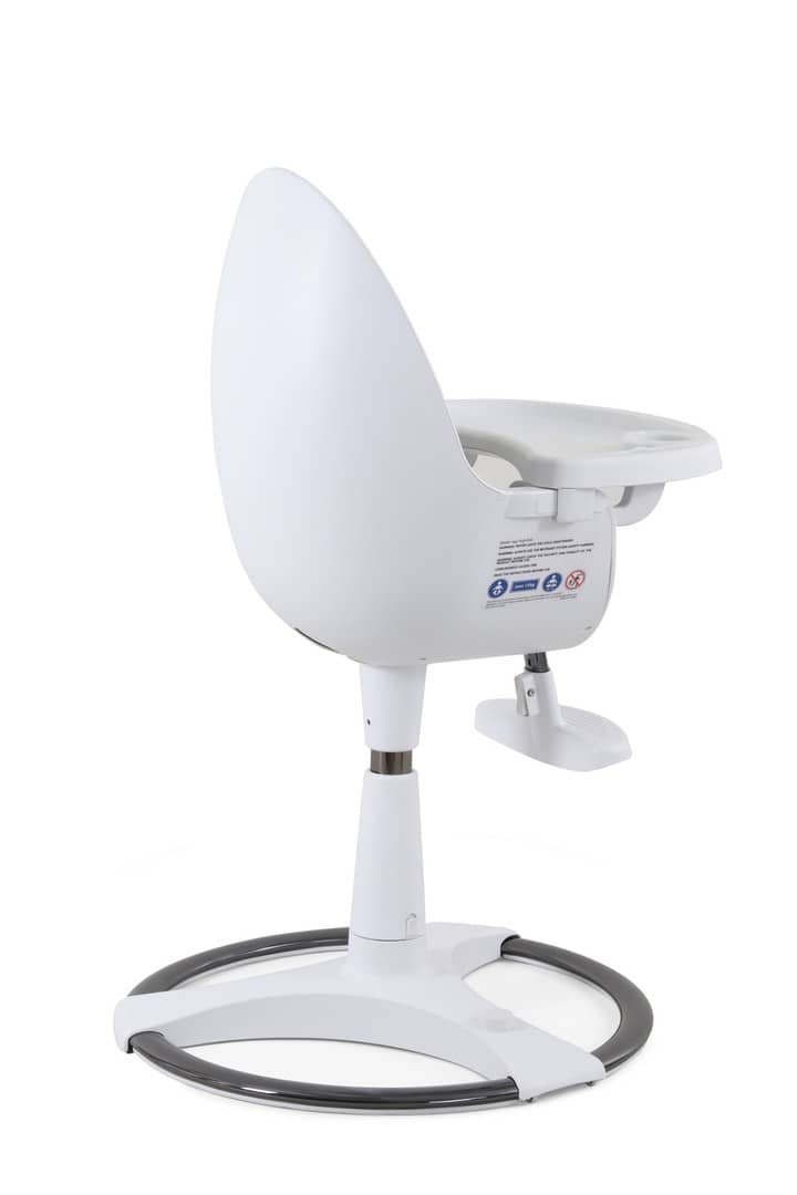 BabyStyle Egg Highchair – White w/ Black Cushion
