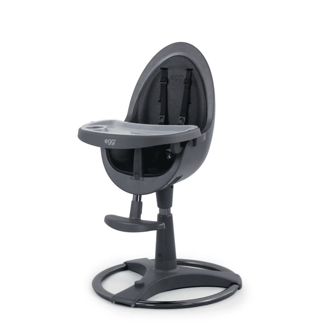 Babystyle Egg Highchair – Grey w/ Black Cushion