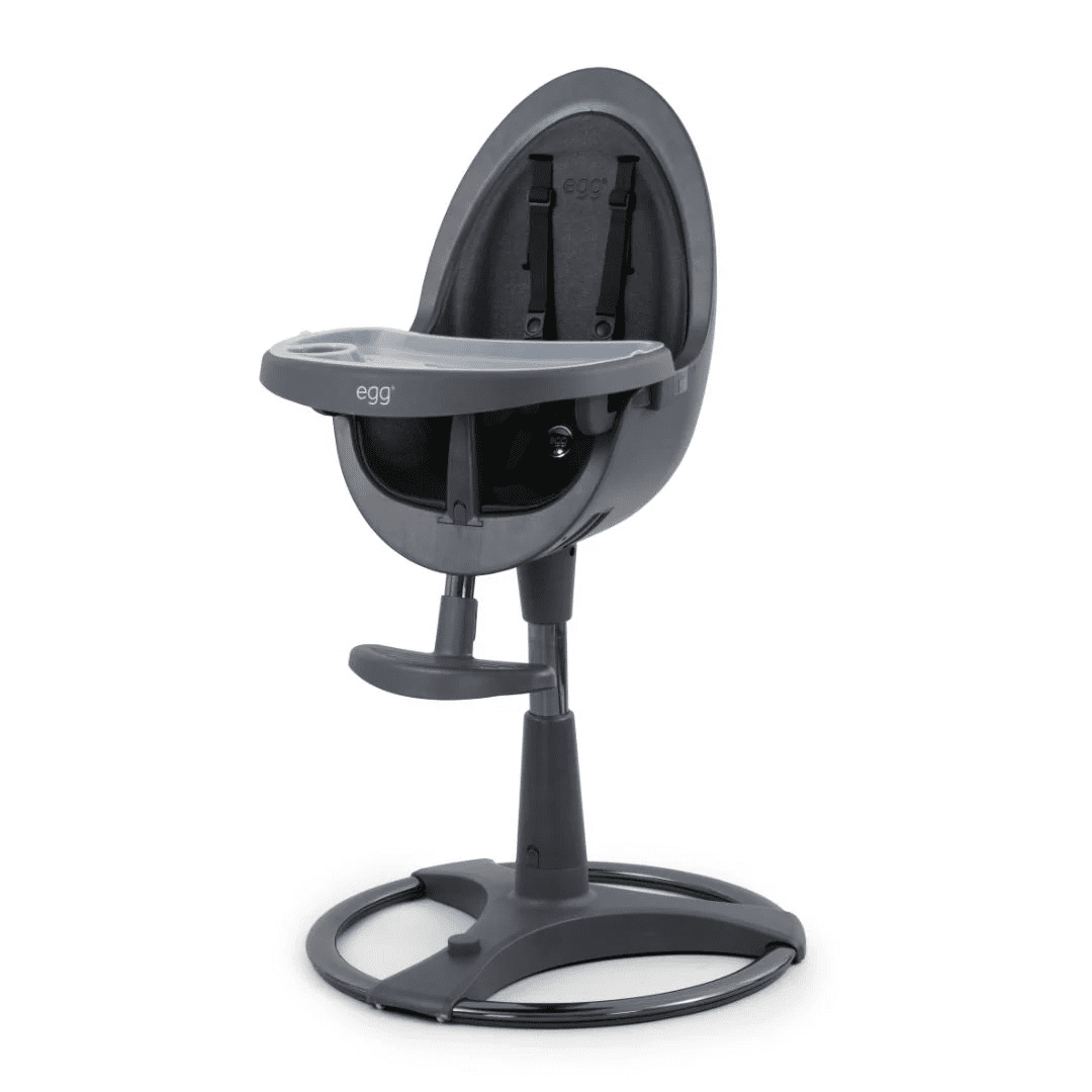 Babystyle Egg Highchair – Grey w/ Black Cushion