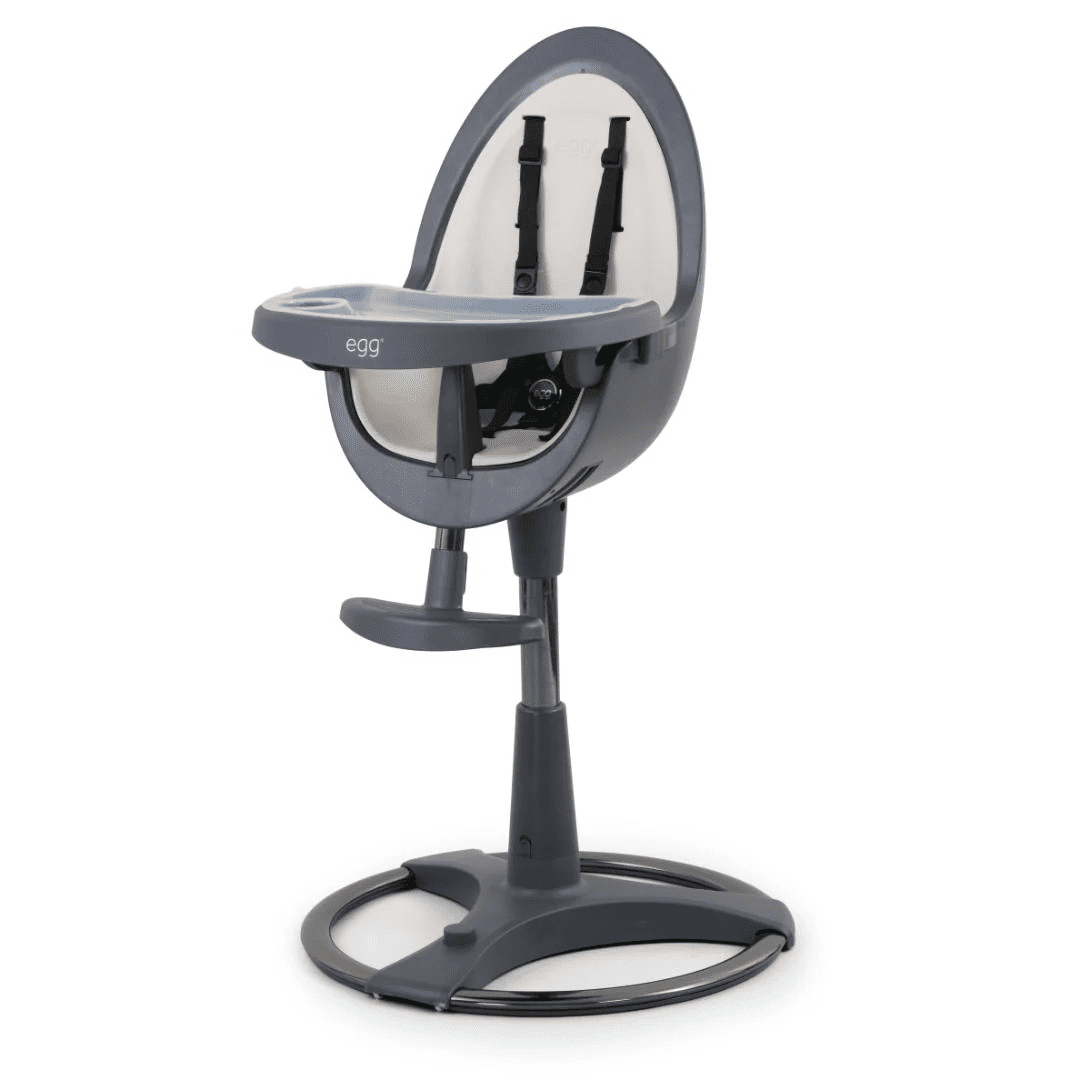 Babystyle Egg Highchair – Grey w/ Cream Cushion