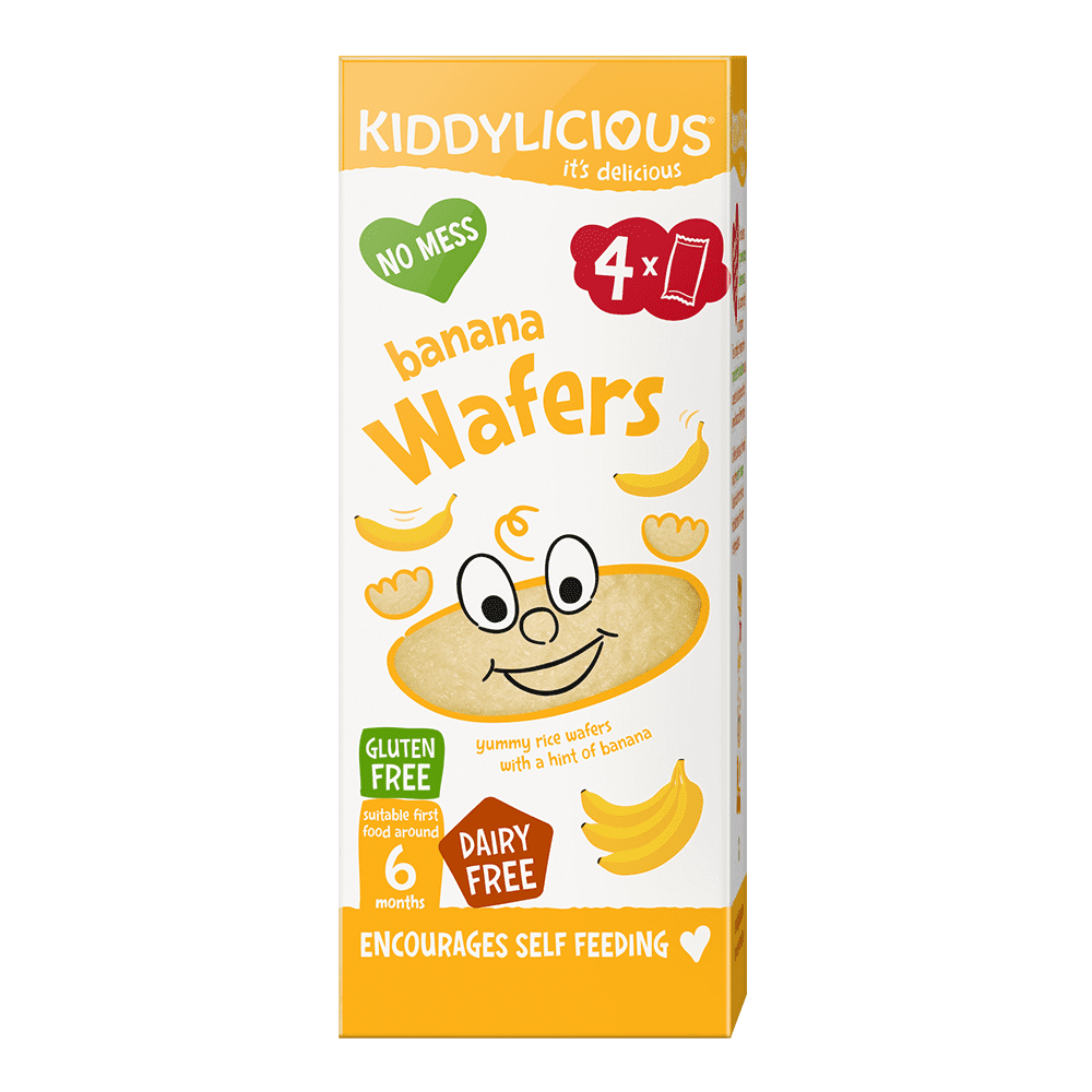 Kiddylicious – Banana Mini Wafers X4 6m+ 16g