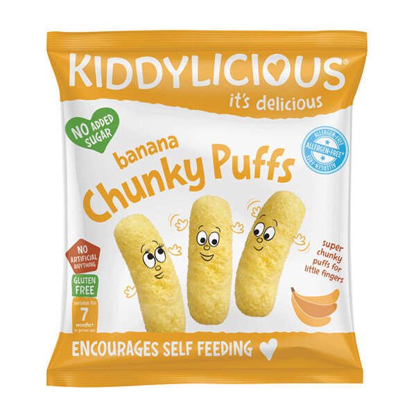 Kiddylicious Chunky Puffs Banana 7m+ 12g