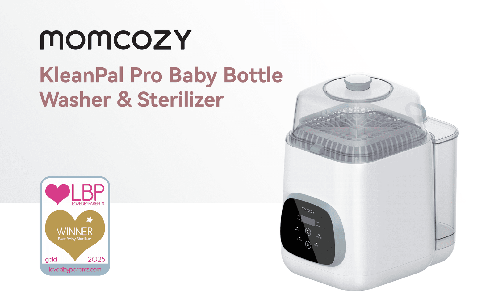MomCozy KleanPal PRO Baby Bottle Washer – Sterilizer-Dryer