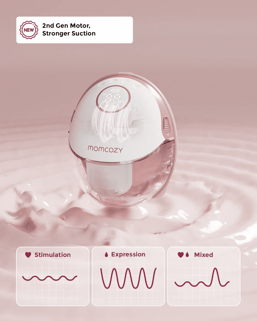 MomCozy M6 Wearable Single Breast Pump