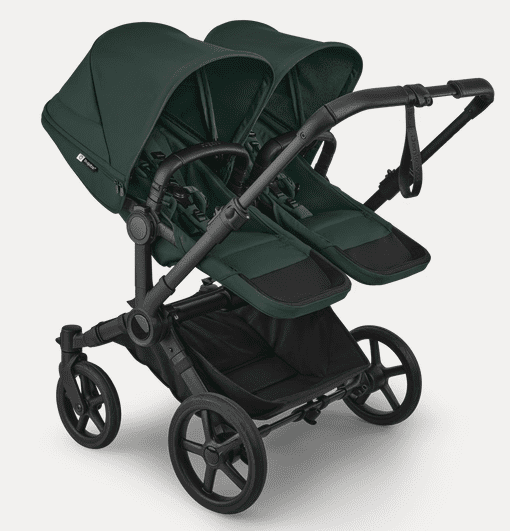 Bugaboo Donkey 6 -Twin Stroller ( 2 Seat’s & 2 Bassinet’s) Fern Green/ Fern Green / Black Base