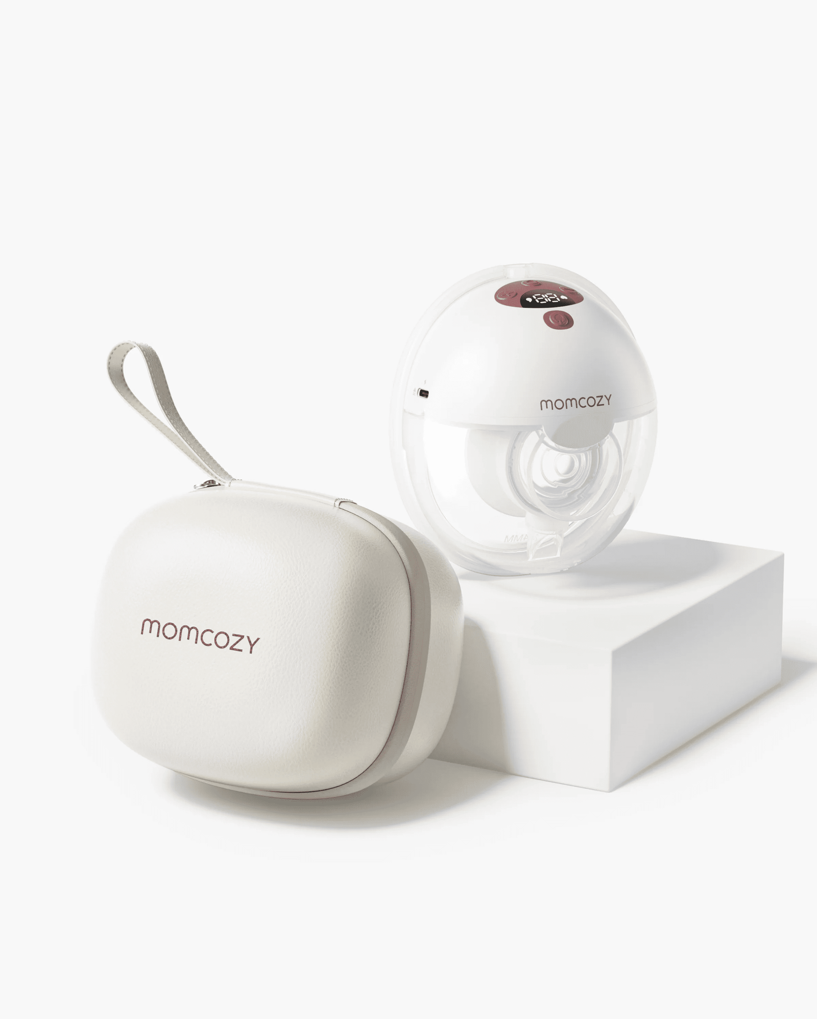 MomCozy M5 Wearable Electric Breast Pump -Maroon