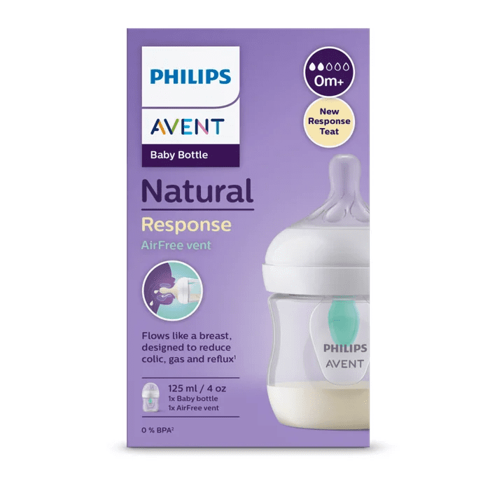 Avent Bottle Natural Response With Airfree Vent – 125ml – 0m+
