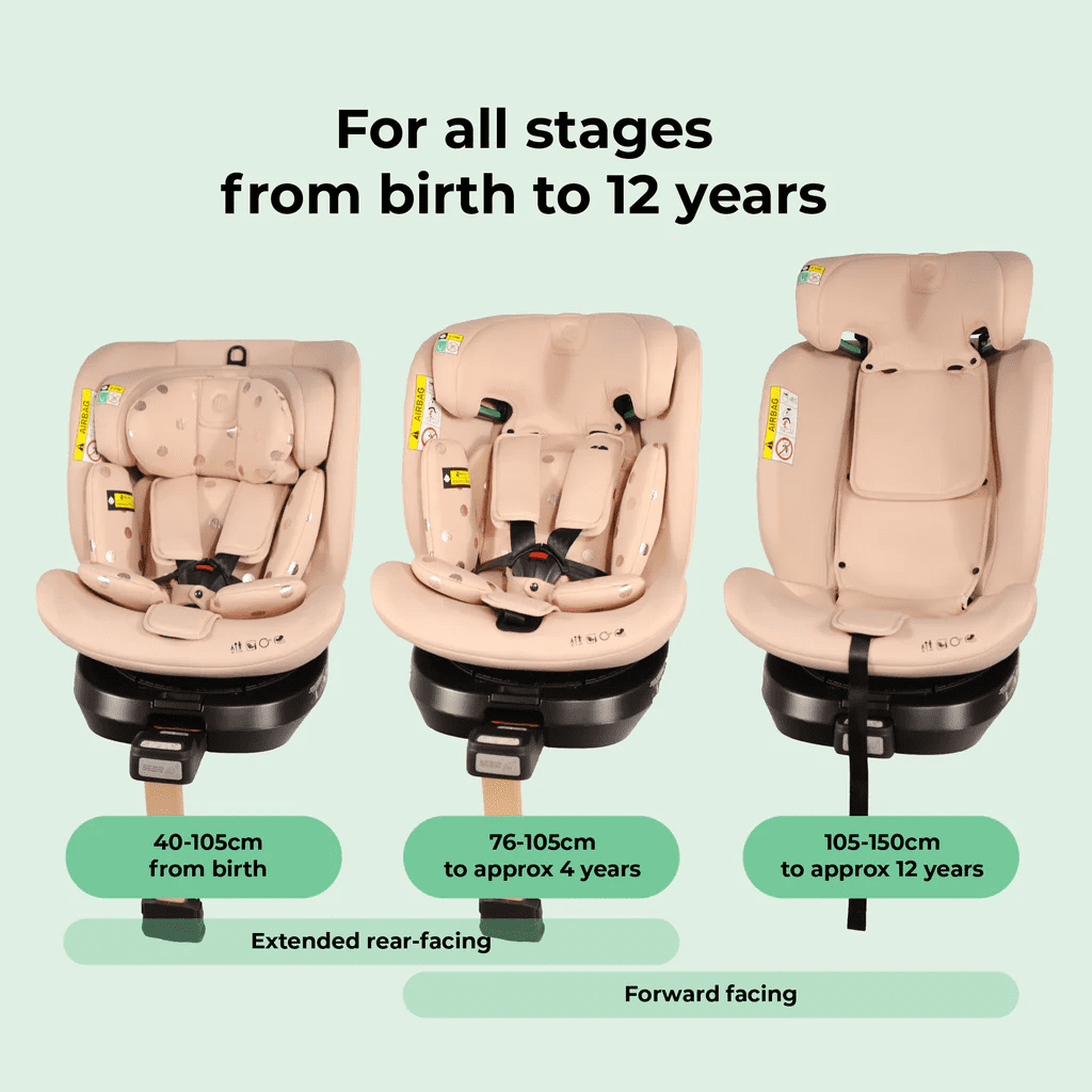 My Babiie i-Size Spin Carseat – Pink Leopard