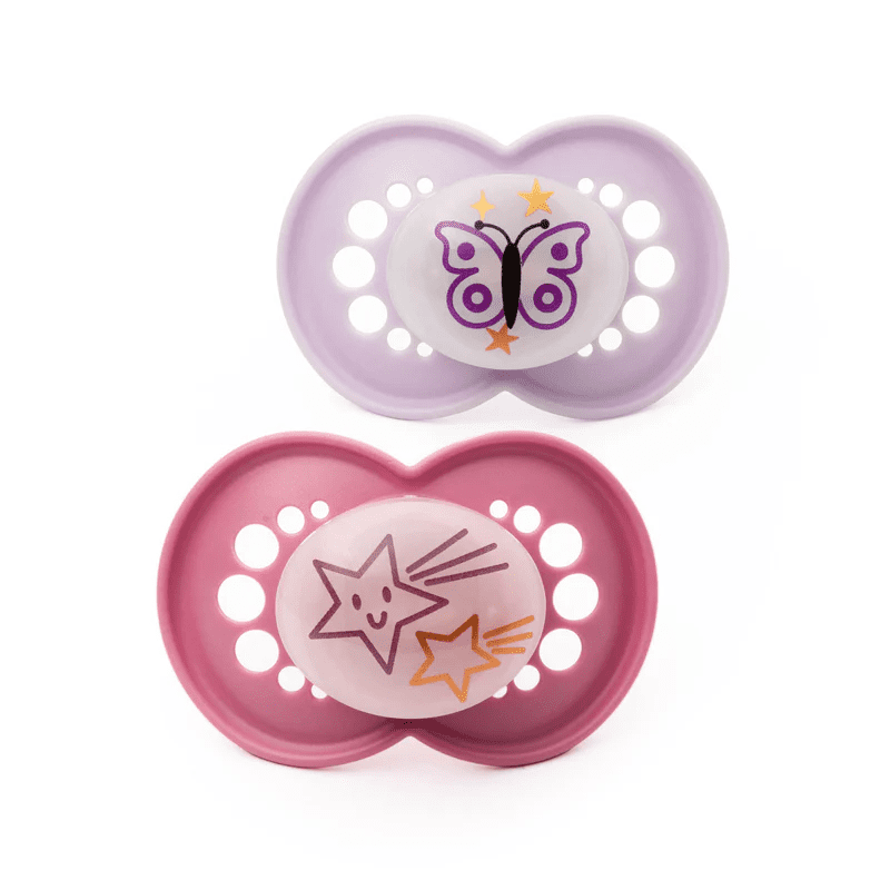 Mam Night 6-18m Soother 2pk – Pink