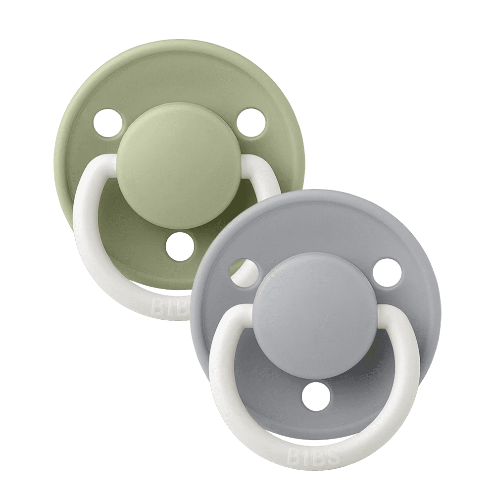 Bibs De Lux Soother – Silicone – 2 pack – One Size – Night – Sage & Cloud