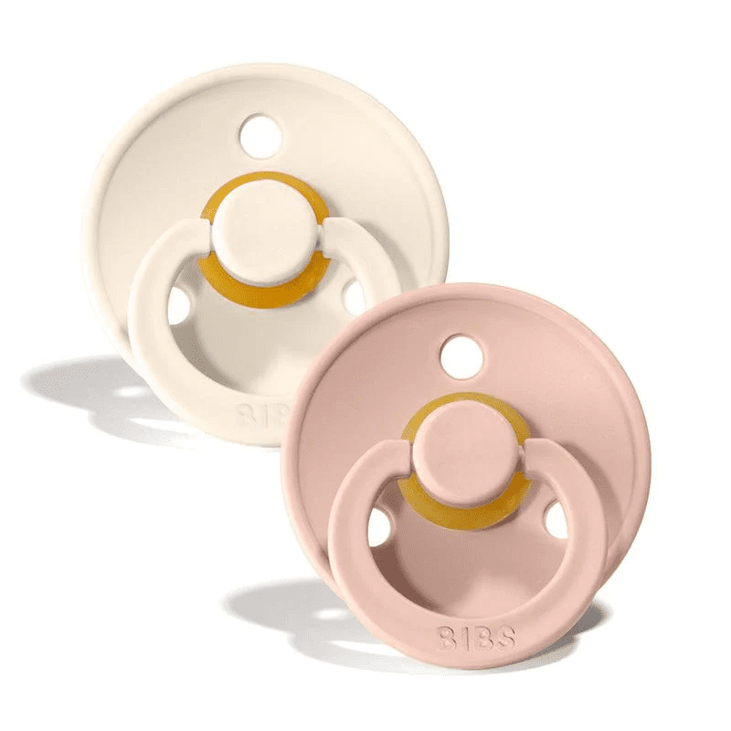 Bibs Colours Soother – Natural Rubber – 2 pack – Size 3 – Ivory & Blush