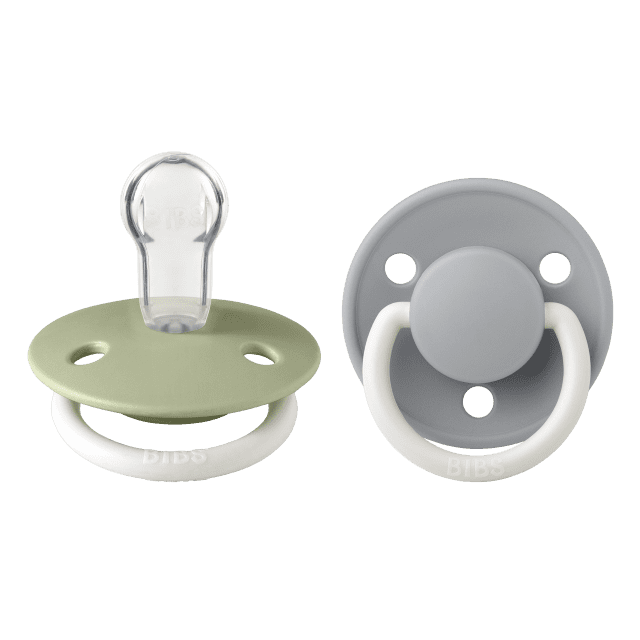 Bibs De Lux Soother – Silicone – 2 pack – One Size – Night – Sage & Cloud