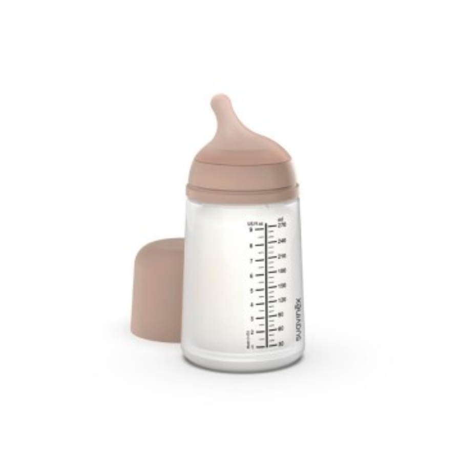 Suavinex Zero Zero – Anticolic Bottle ALMOND 270ml Medium Flow