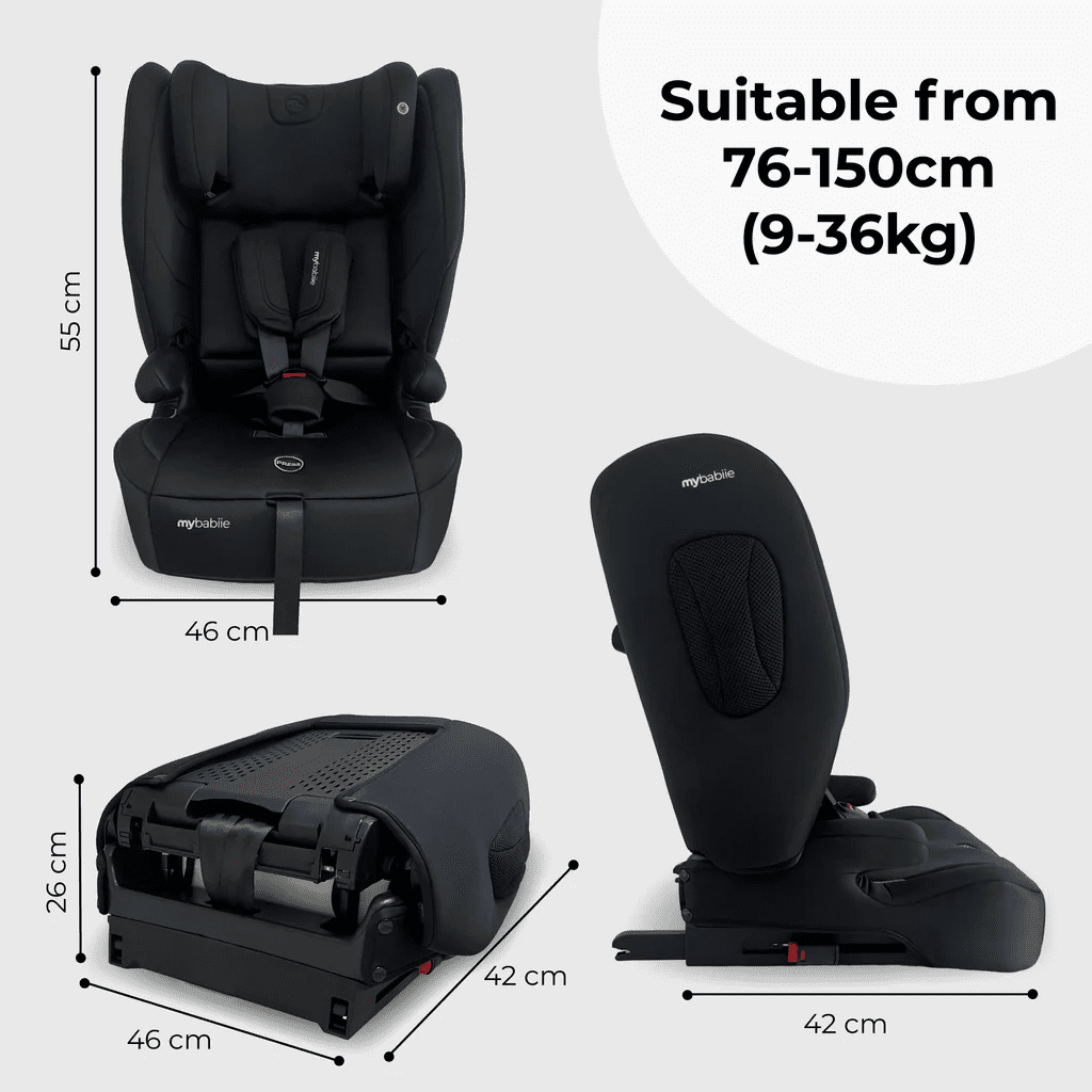 My Babiie MBCS80 High back Booster w/isofix : Black