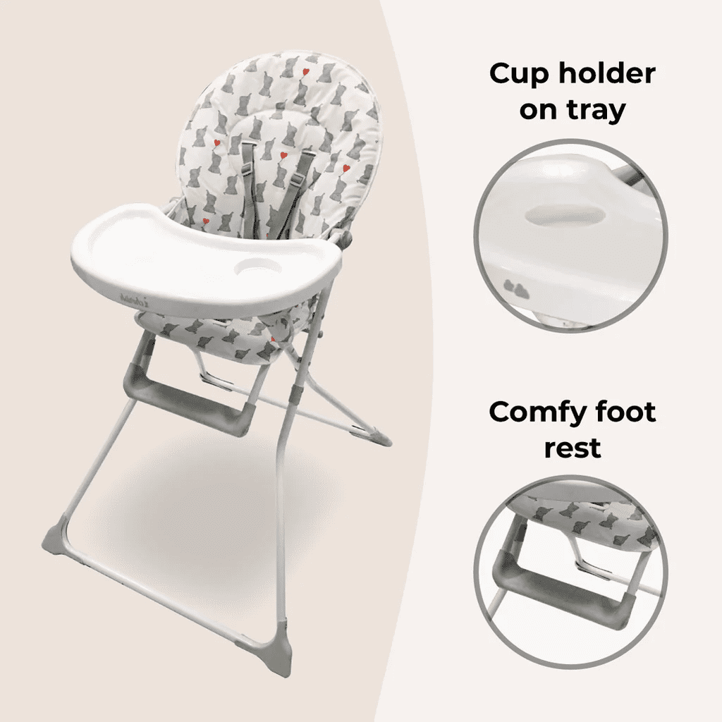 My Babiie Compact Highchair : Elephants