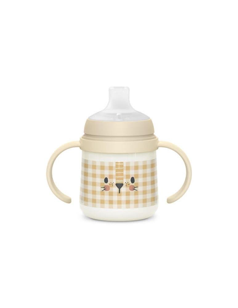 Suavinex Bottle Silicone 150ml w/Handle Lion : Beige